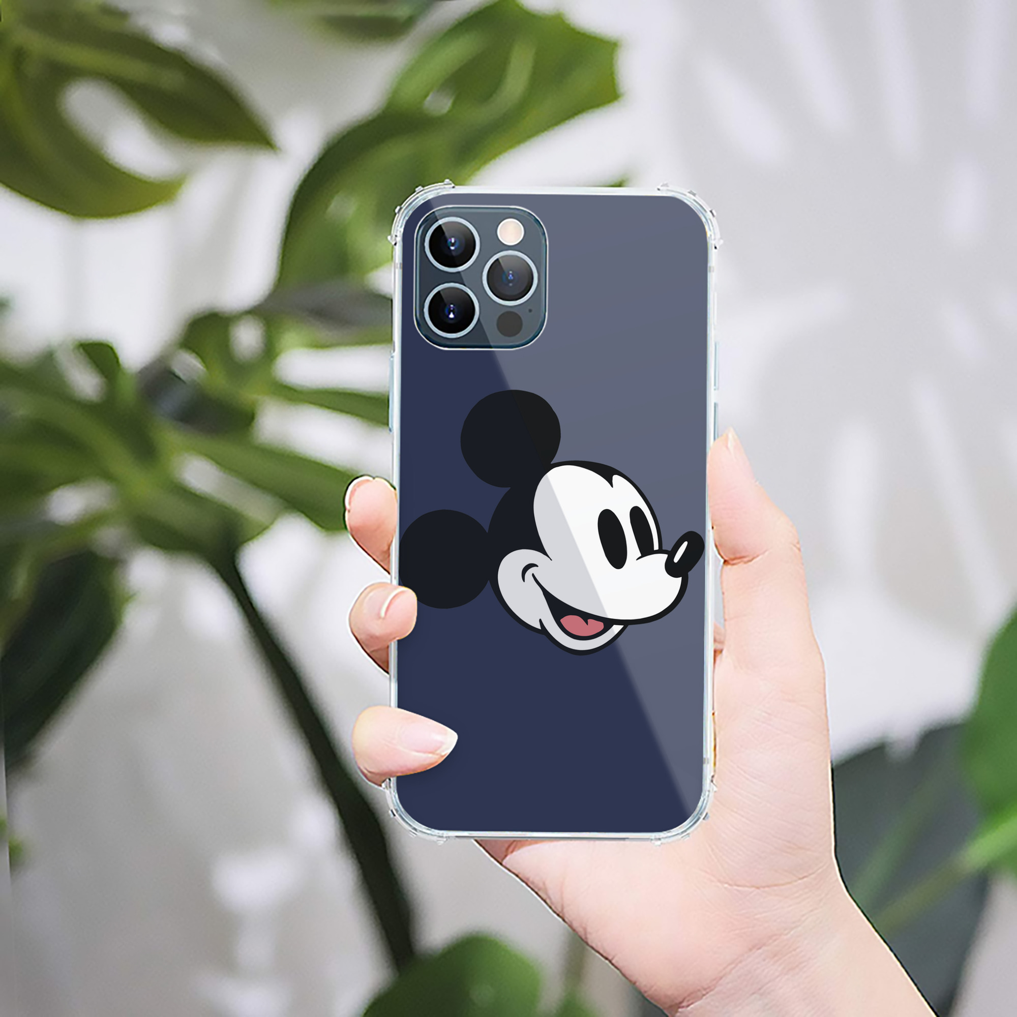 （画像用） ミッキーマウス Mickey Mouse 【iPhone 12シリーズ対応】透明スマホケース（クリアソフトケース）